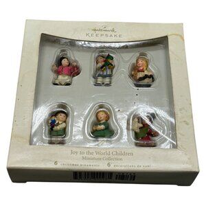 Hallmark Keepsake Joy To The World Children Miniature Ornaments Set 6 2007 READ